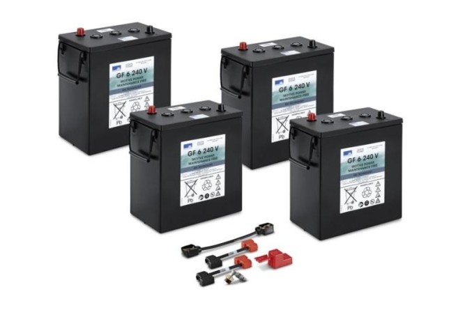 Комплект аккумуляторных батарей Karcher 24В/240Ач необслуживаемые 4штх6В + кабели  4.035-393.0