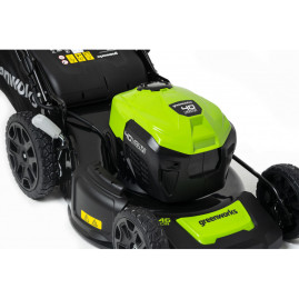 Газонокосилка аккумуляторная Greenworks GD40LM46SP, 40V, 46см, самоходная, бесщеточная, c 1хАКБ 8 Ач и ЗУ