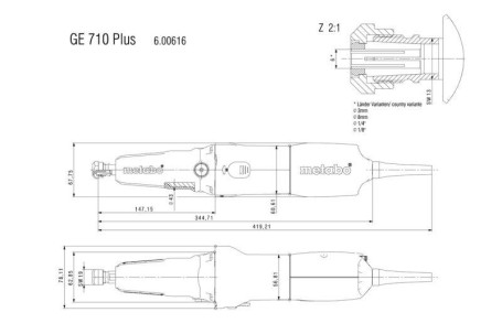 Прямошлифовальная машина Metabo GE 710 Plus 600616000