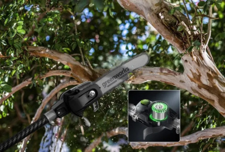 Высоторез/Сучкорез аккумуляторный телескопический Greenworks PS102T, 25 см, бесщеточный, без АКБ и З
