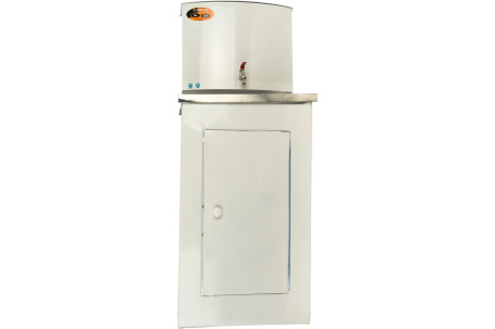 Умывальник дачный ЛЮКС, без подогрева, нержавеющая мойка, цвет белый