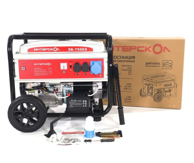 Электростанция бензиновая Интерскол ЭБ-7500Э