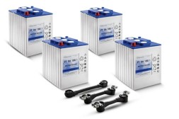 Комплект аккумуляторных батарей Karcher 24В/180Ач малообслуживаемые 4штх6В+кабели  6.654-070.0