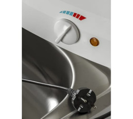 Умывальник дачный ЛЮКС, с подогревом, нержавеющая мойка, цвет белый