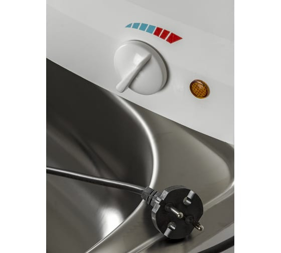 Умывальник дачный ЛЮКС, с подогревом, нержавеющая мойка, цвет белый