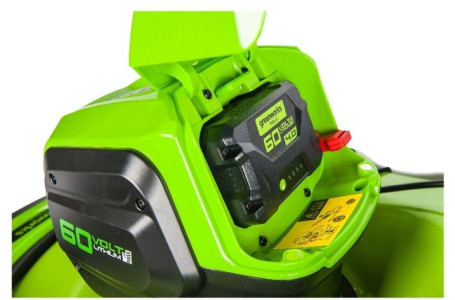 Газонокосилка аккумуляторная Greenworks Арт. 2502907UB, 60V, 46 см, самоходная, бесщеточная, с 1хАКБ 4 Ач. и ЗУ