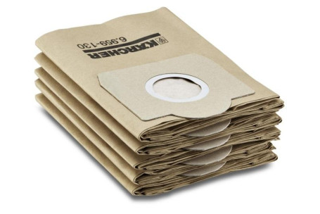 Фильтр-мешки бумажные для WD 3 Dakar, WD 3 P, WD 3 Premium (уп 5шт) Karcher 6.959-130.0