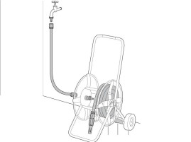 Тележка для шланга металлическая  60 GARDENA 02681-20.000.00