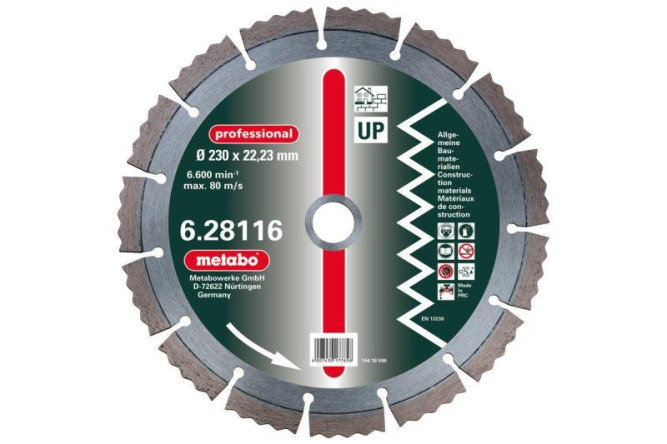 Алмазный диск Metabo 125х22,23мм Professional UP универсальный 628112000