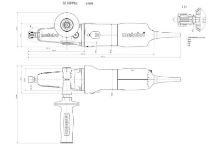 Прямошлифовальная машина Metabo GE 950 G Plus 600618000