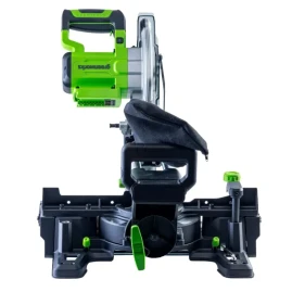 Торцовочная пила акк. Greenworks GD24MS216, 24V, б/щ, 4800 об/мин, 216x30мм,рез 65х310мм,с 1хАКБ 4Ач и ЗУ