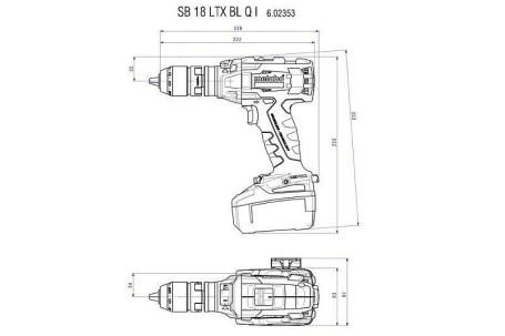 Аккумуляторная ударная дрель Metabo SB 18 LTX BL Q I 602353890