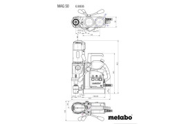 Дрель  на магнитной стойке Metabo MAG 50 600636500