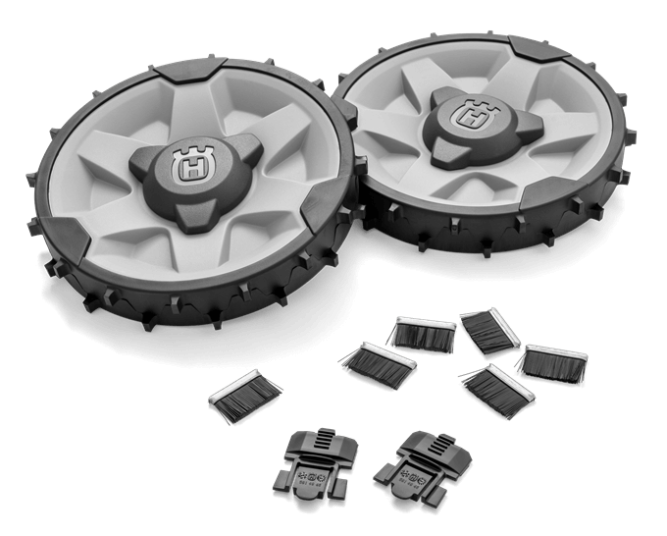 Колеса с утяжелением (2х500г) и комплект колёсных щёток Husqvarna (305)