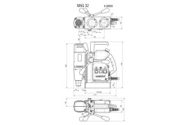 Дрель  на магнитной стойке Metabo MAG 32 600635500