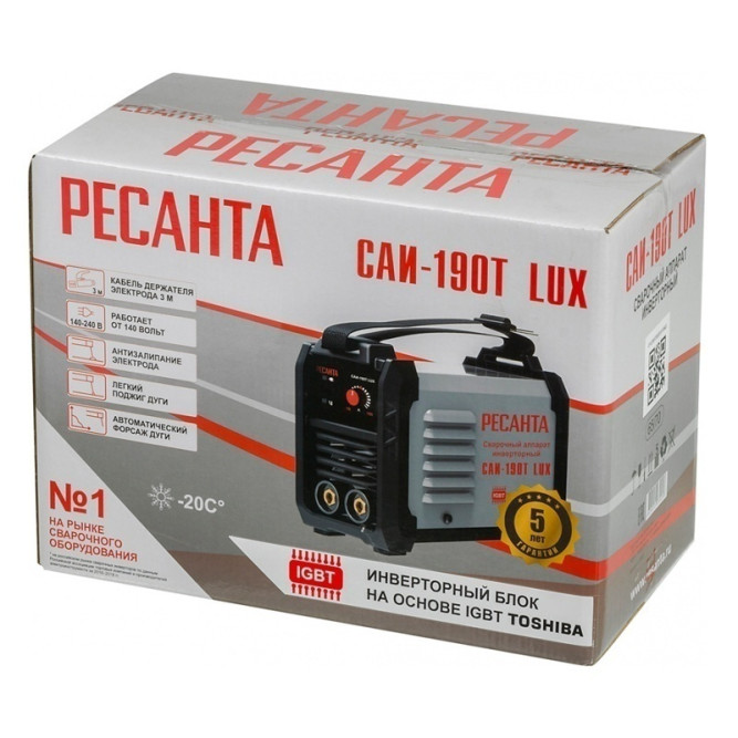 Инверторный сварочный аппарат Ресанта САИ-190Т LUX