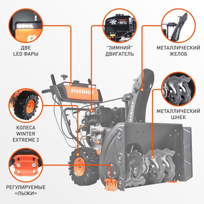 Снегоуборщик бензиновый Patriot Сибирь 110 Е