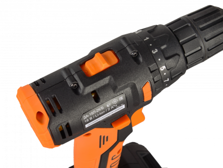 Дрель-шуруповерт аккумуляторная Вихрь ДА-18Л-2К/Б (2,0 А/ч) (бесщеточный двигатель)