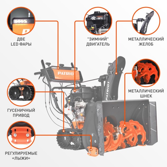 Снегоуборщик бензиновый Patriot Сибирь 110 ЕT