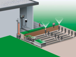 Турбодождеватель выдвижной T 100 GARDENA 08201-29.000.00