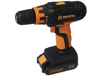 Дрель-шуруповерт аккумуляторная Вихрь ДА-18Л-2К