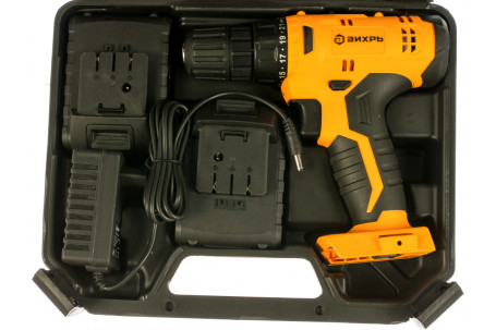 Дрель-шуруповерт аккумуляторная Вихрь ДА-20Л-2К (2,0 А/ч)