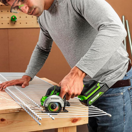 Углошлифовальная машина аккумуляторная Greenworks, 3402007, 24V, бесщеточная, 76мм, без АКБ и ЗУ