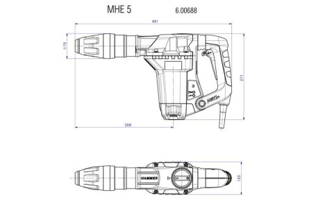 Отбойный молоток SDS-max Metabo MHE 5 600688000
