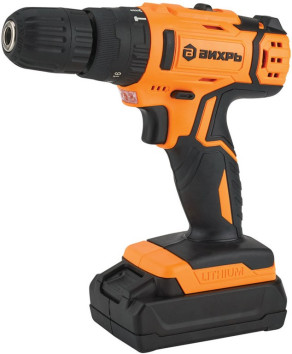 Дрель-шуруповерт аккумуляторная ударная Вихрь ДА-24Л-2кУ (2,0 А/ч)