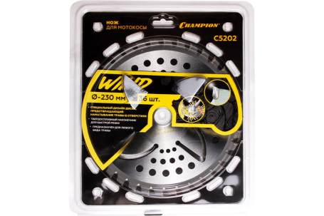 Нож с зубцами из твердого сплава Champion Wind 36/230/25,4 (SRM-330ES/SRM-350ES,4605)