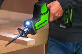 Пила сабельная компактная аккумуляторная Greenworks Арт.1200507, 24V, бесщеточная, без АКБ и ЗУ.