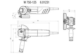 Угловая шлифовальная машина Metabo W 750-125 601231000