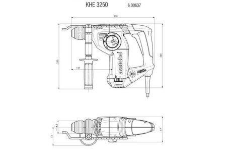 Перфоратор комбинированный Metabo KHE 3250 600637000