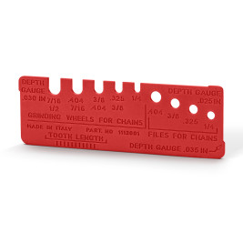 Шаблон для работы с цепями и шинами (шаг, паз, угол) CAIMAN