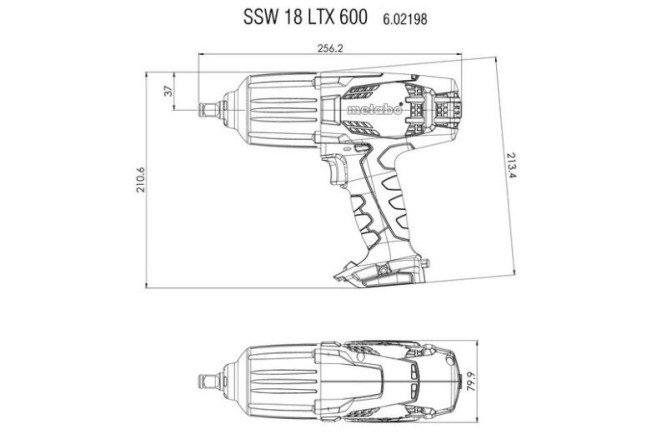Аккумуляторный ударный гайковерт Metabo SSW 18 LTX 600 602198890