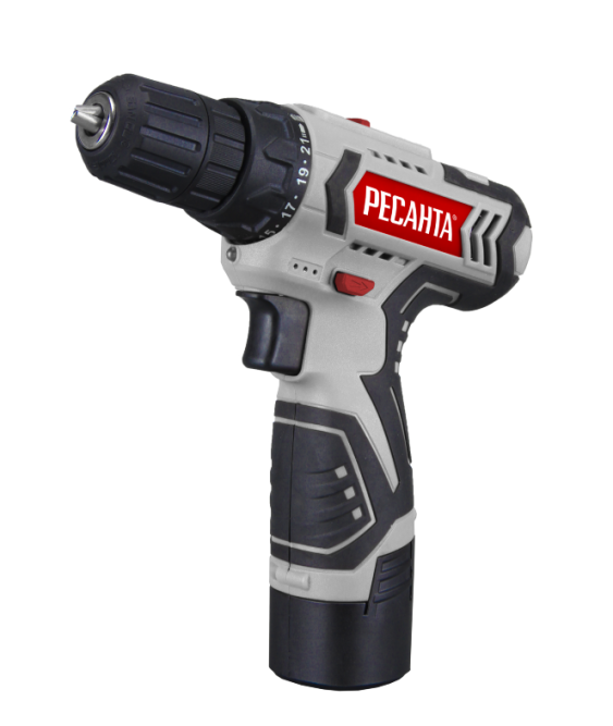 Дрель-шуруповерт аккумуляторная Ресанта ДА-12-2ЛК