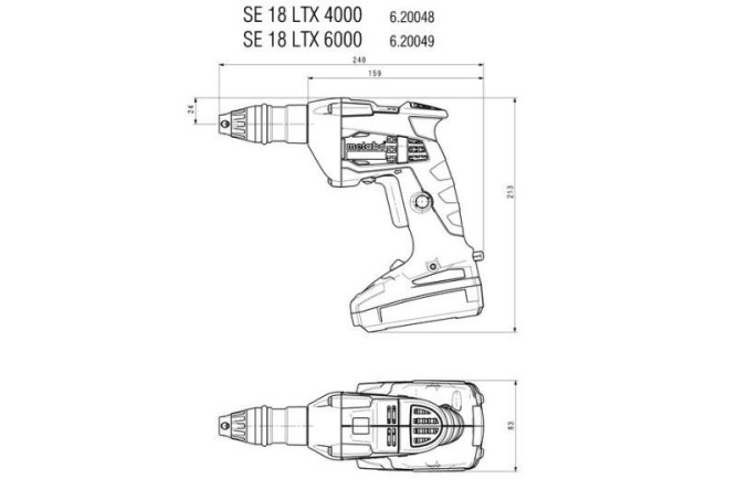 Аккумуляторный шуроповерт для гипсокартона Metabo SE 18 LTX 4000 + SM 5-55 620048510