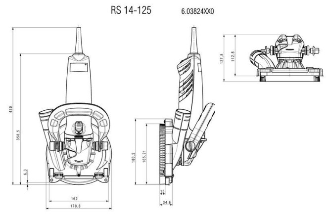 Шлифовальная машина по бетону Metabo RS 14-125 603824730