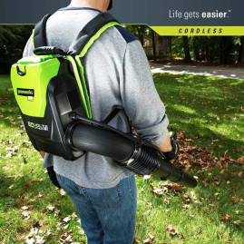 Ранцевый Воздуходув, аккумуляторный Greenworks GD60BPB, 60V, бесщеточный, без АКБ и ЗУ