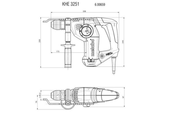 Перфоратор комбинированный Metabo KHE 3251 600659000