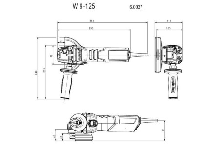 Угловая шлифовальная машина Metabo W 9-125 600376010