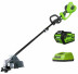 Аккумуляторный Бесщёточный Триммер Greenworks G-MAX 40V (35 см) комплект GD40BC
