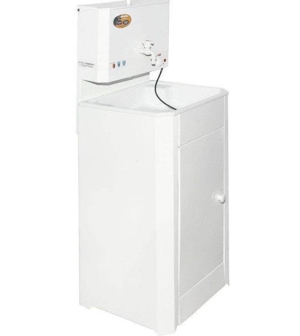 Умывальник дачный КОМФОРТ, с подогревом, пластиковая мойка, цвет белый