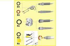 Комплект запасных колец круглого сечения (K2-K7) Karcher 2.640-729.0