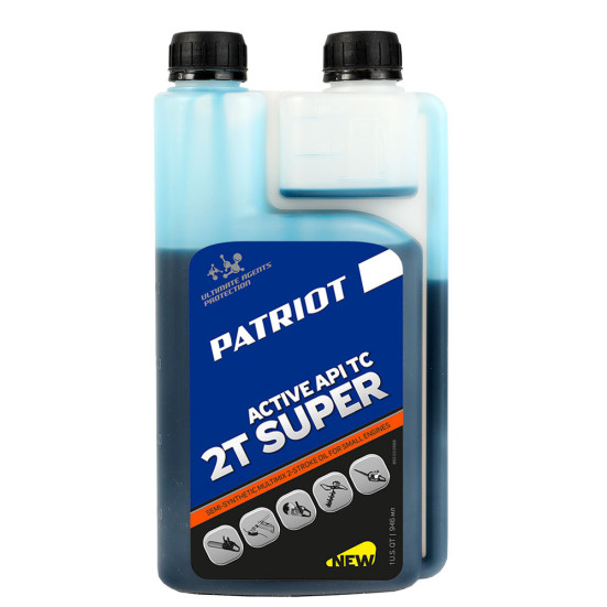 Масло полусинт. PATRIOT SUPER ACTIVE 2T дозаторная 0,946л.