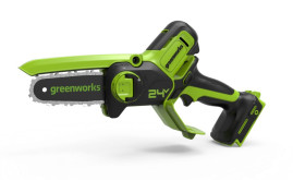 Цепная мини пила аккумуляторная Greenworks Арт. 2008207, 24V, 10см, без АКБ и ЗУ