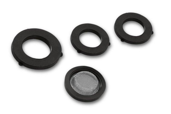 Комплект прокладок 2шт G3/4, 1шт G1 + 1 входящий фильтр для штуцера к крану G3/4 Karcher 2.645-073.0