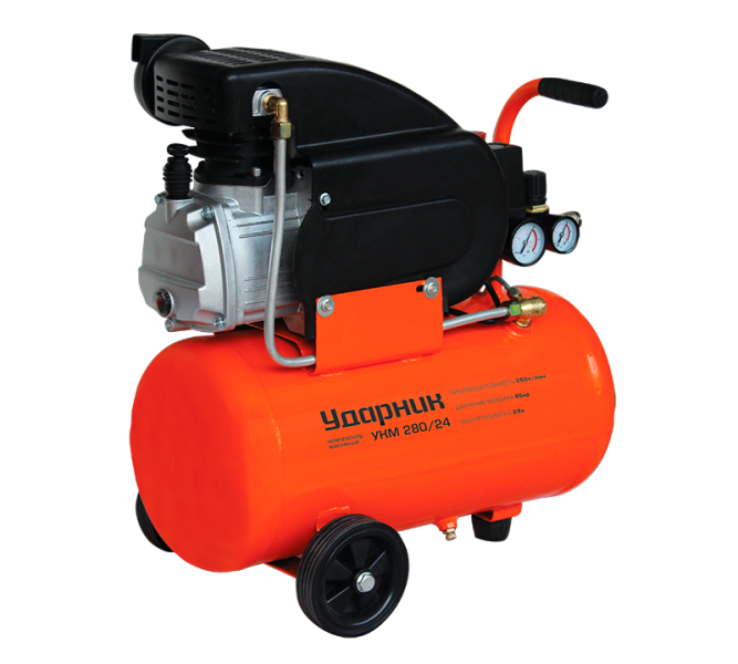 Коаксиальный безмасляный компрессор Ударник УКМ 280/24